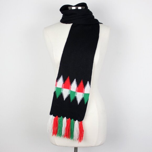 Vintage Unisex 63" Christmas Scarf with Tassel Fringe - Picture 2 of 7